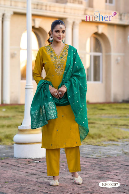 Mehnaz Meher Vertican Readymade Pant Style Suits Exporter
