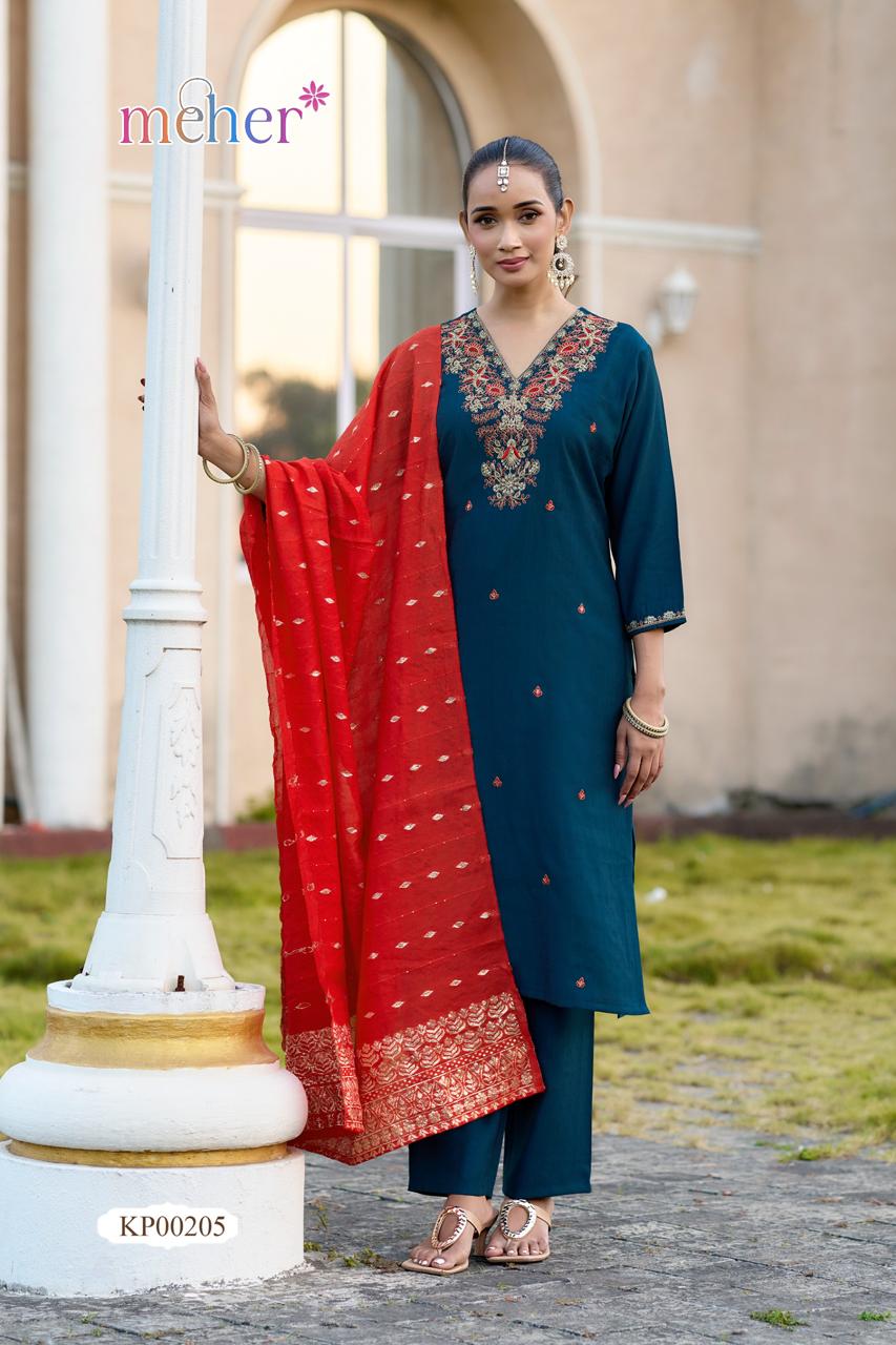 Mehnaz Meher Vertican Readymade Pant Style Suits Exporter