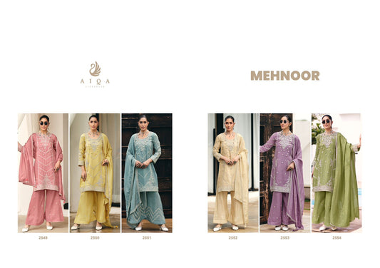 Mehnoor Aiqa Tissue Silk Pakistani Salwar Suits Supplier India