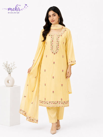 Mehr 0807 Hinaya Roman Silk Readymade Plazzo Style Suits Manufacturer Ahmedabad