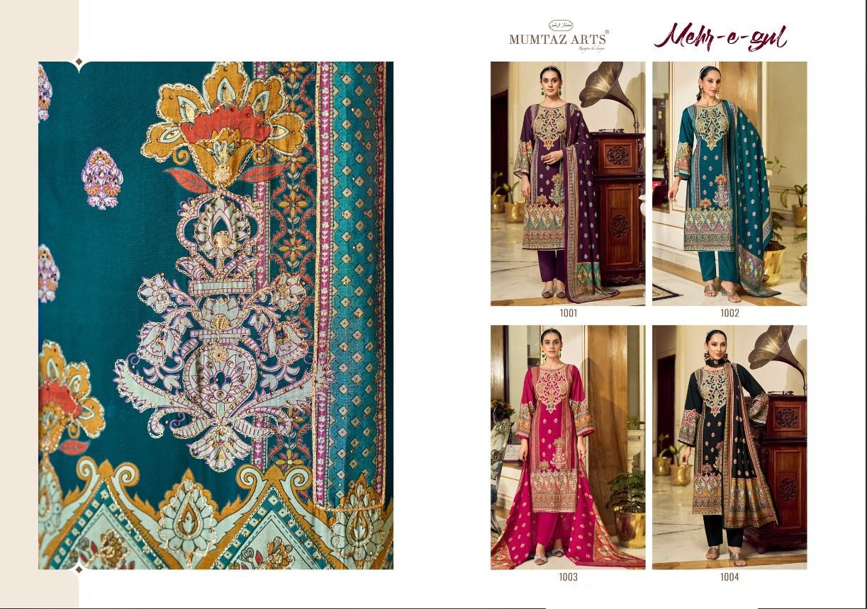 Mehr E Gul Mumtaz Arts Modal Silk Karachi Salwar Suits Manufacturer Ahmedabad