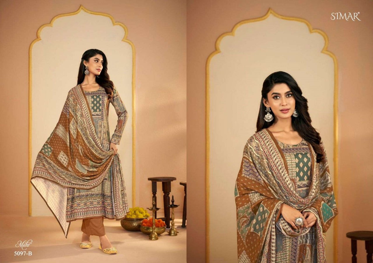 Mehr Simar Pashmina Suits Supplier India