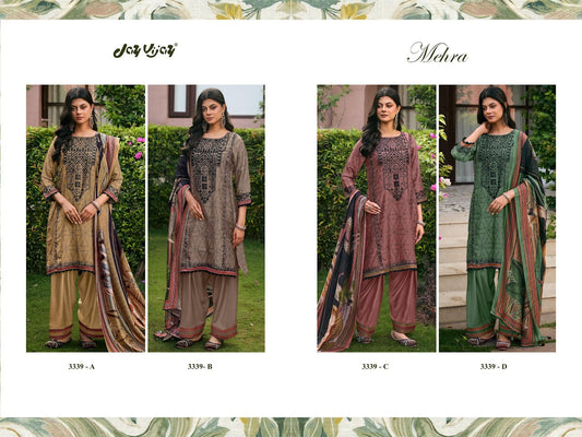 Mehra 3339 Jay Vijay Bemberg Silk Plazzo Style Suits Wholesale Rate