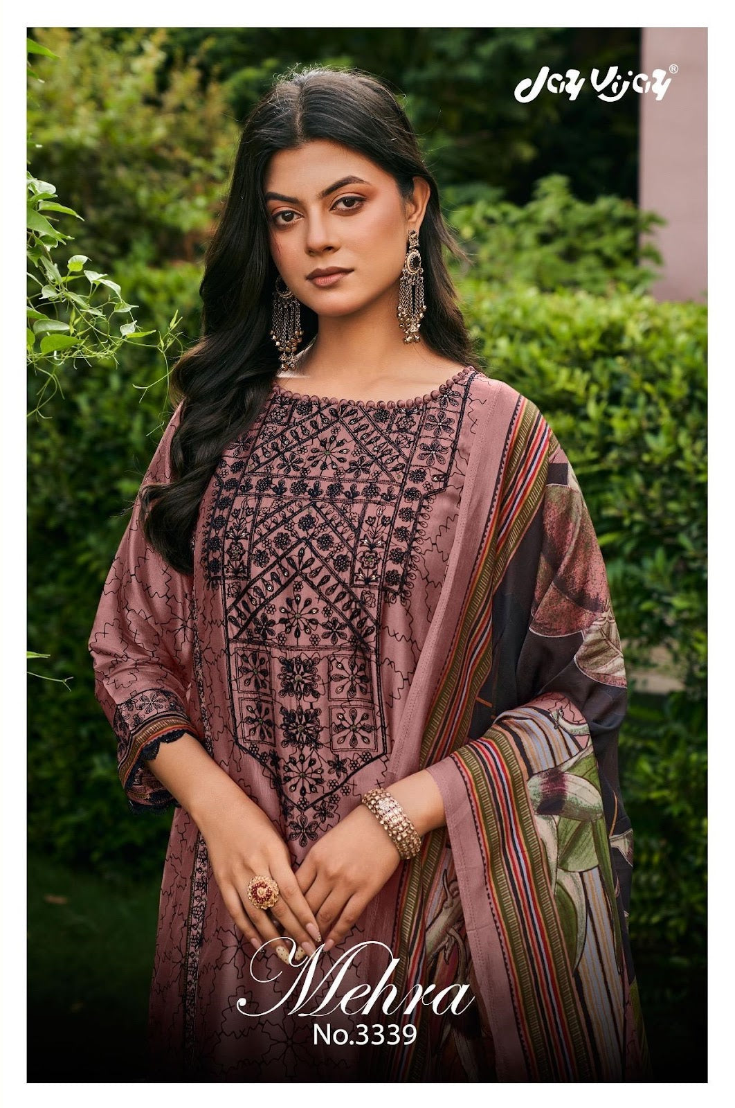Mehra 3339 Jay Vijay Bemberg Silk Plazzo Style Suits Wholesale Rate