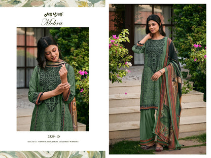 Mehra 3339 Jay Vijay Bemberg Silk Plazzo Style Suits Wholesale Rate