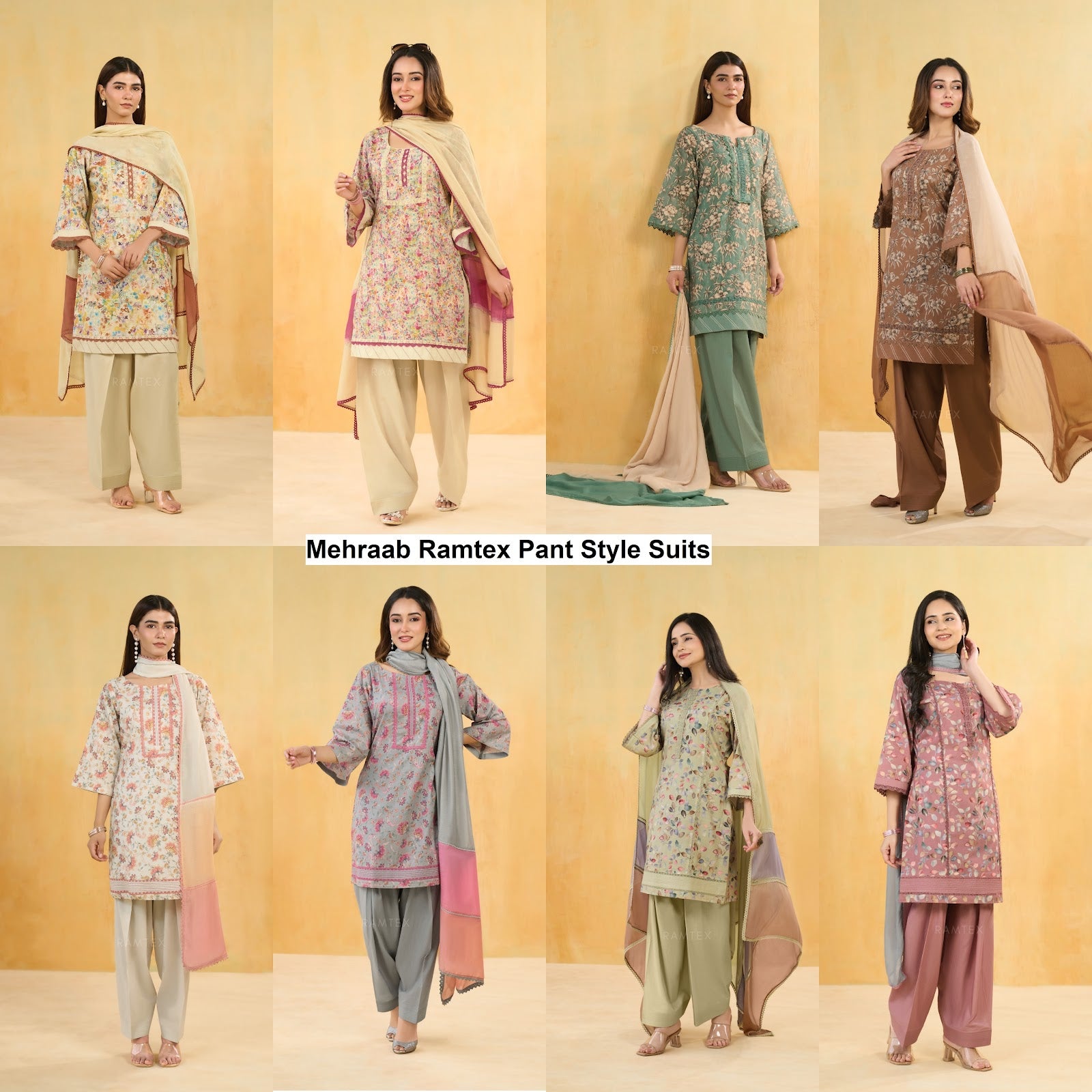 Mehraab Ramtex Cambric Cotton Pant Style Suits Exporter Ahmedabad