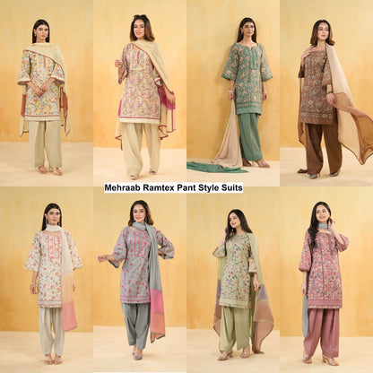 Mehraab Ramtex Cambric Cotton Pant Style Suits Exporter Ahmedabad