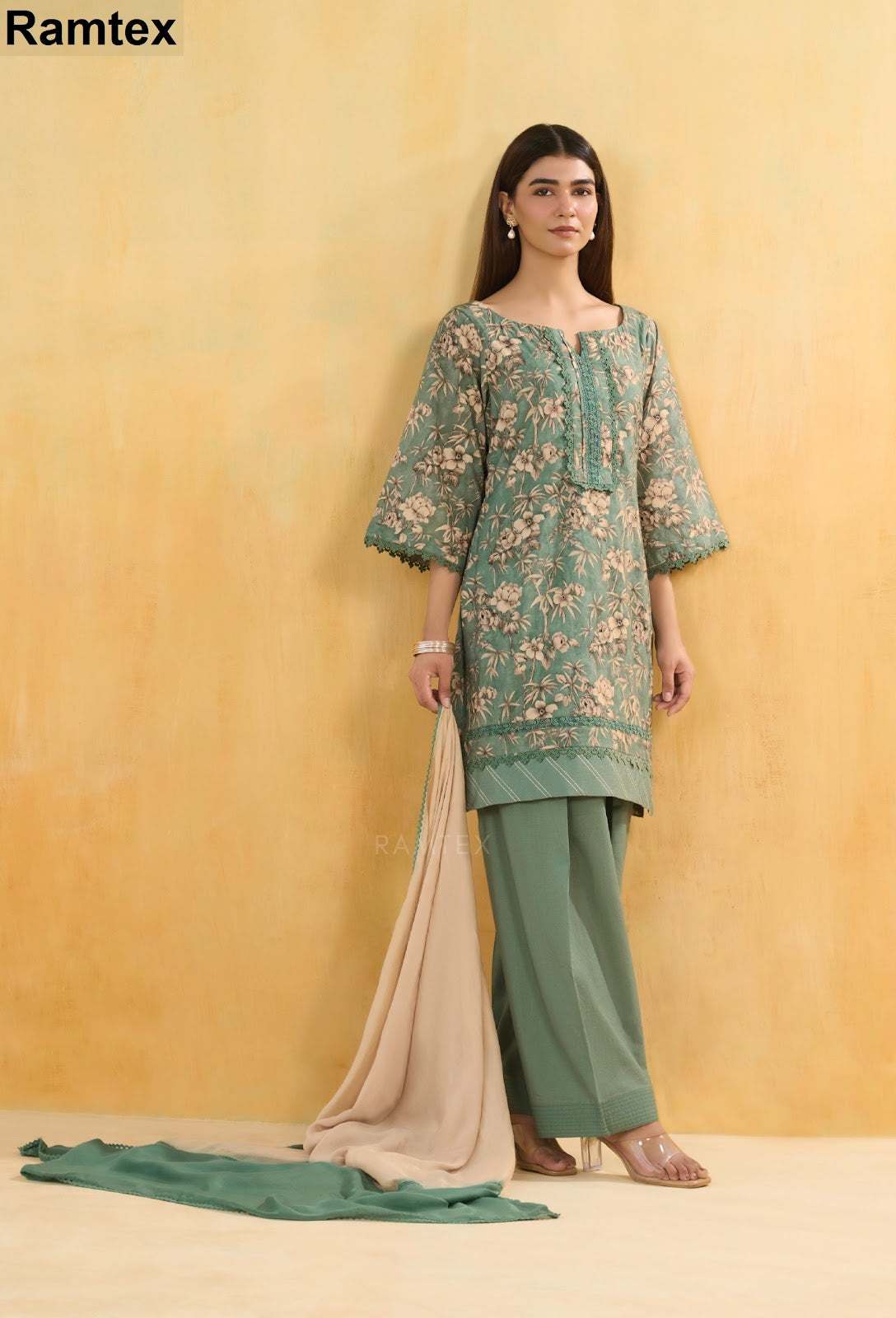 Mehraab Ramtex Cambric Cotton Pant Style Suits Exporter Ahmedabad
