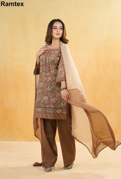 Mehraab Ramtex Cambric Cotton Pant Style Suits Exporter Ahmedabad