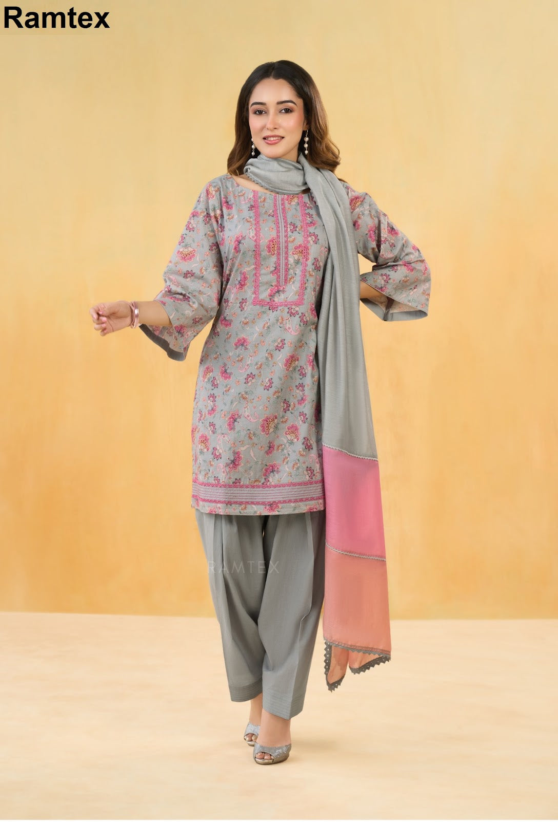 Mehraab Ramtex Cambric Cotton Pant Style Suits Exporter Ahmedabad