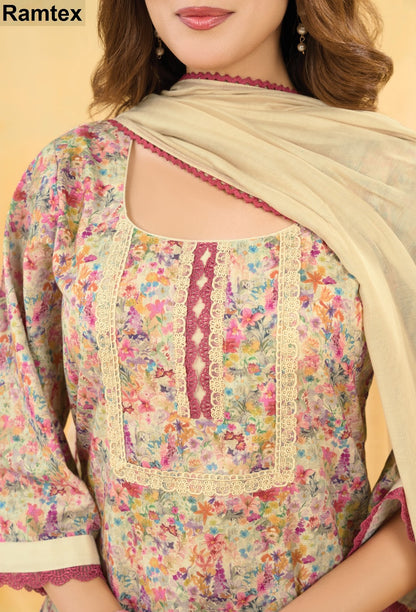 Mehraab Ramtex Cambric Cotton Pant Style Suits Exporter Ahmedabad