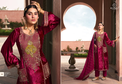 Mehraab Rupali Viscose Velvet Suits Wholesale Rate