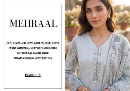 Mehraal Yes Fab Isabella Lawn Pakistani Salwar Suits Supplier India