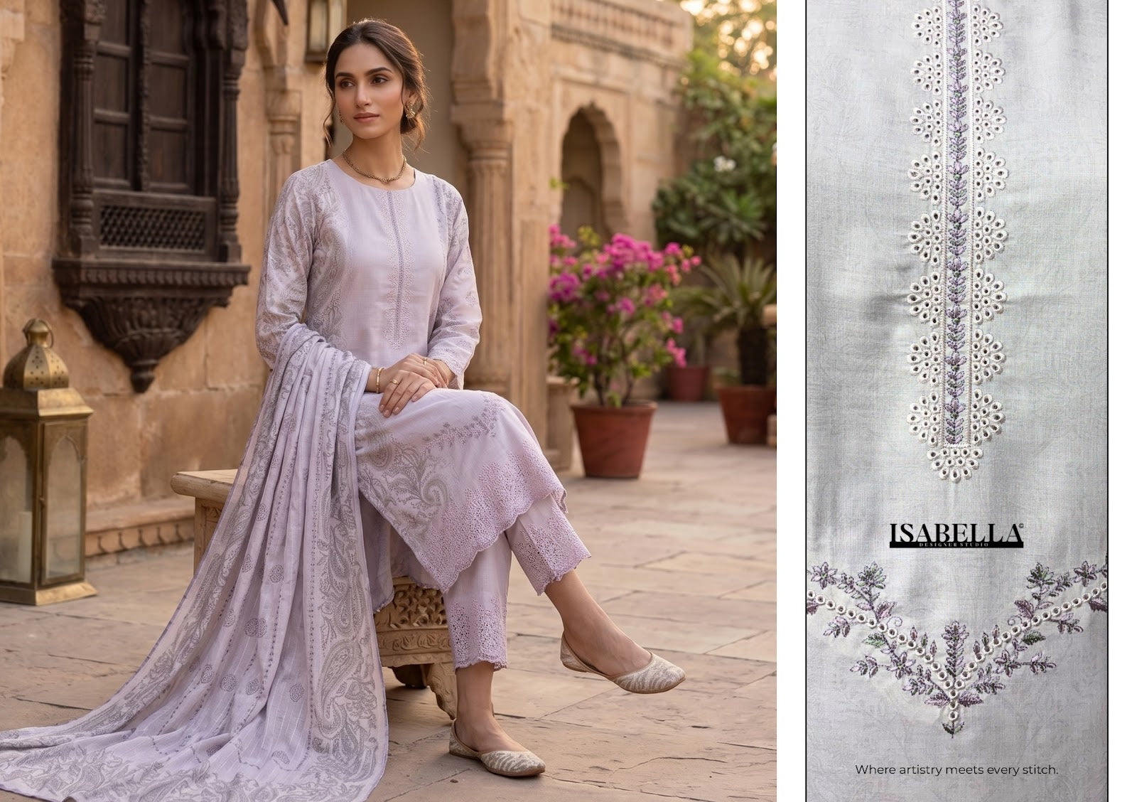 Mehraal Yes Fab Isabella Lawn Pakistani Salwar Suits Supplier India