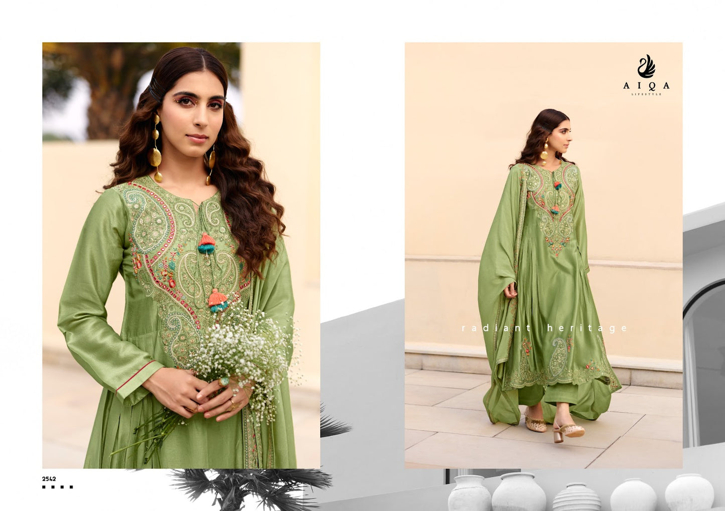 Mehraaz Aiqa Russian Silk Pant Style Suits Wholesaler India