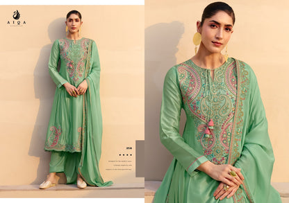 Mehraaz Aiqa Russian Silk Pant Style Suits Wholesaler India