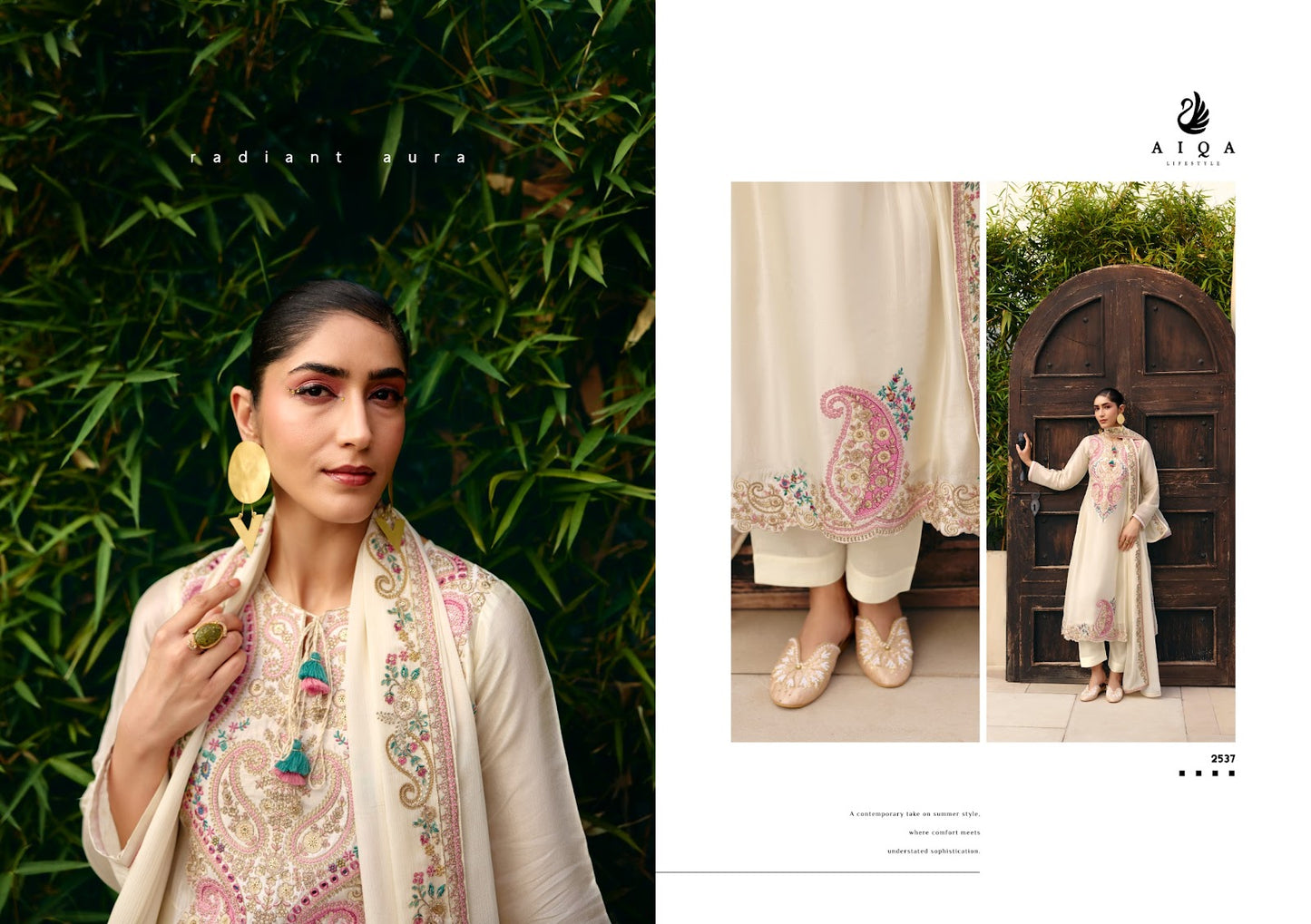 Mehraaz Aiqa Russian Silk Pant Style Suits Wholesaler India
