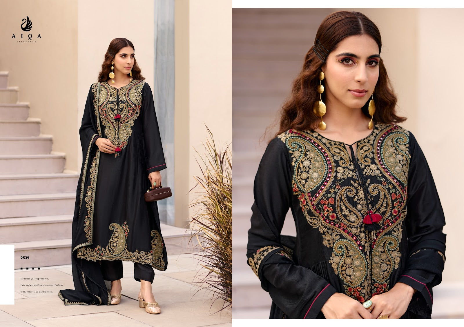 Mehraaz Aiqa Russian Silk Pant Style Suits Wholesaler India