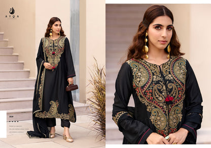 Mehraaz Aiqa Russian Silk Pant Style Suits Wholesaler India