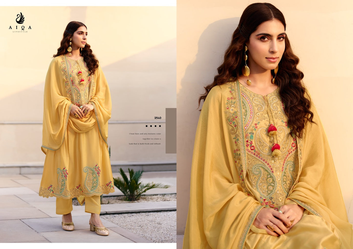 Mehraaz Aiqa Russian Silk Pant Style Suits Wholesaler India