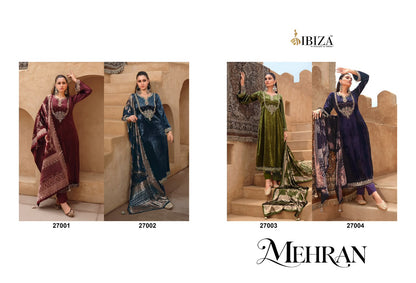 Mehran Ibiza Viscose Velvet Suits Supplier India