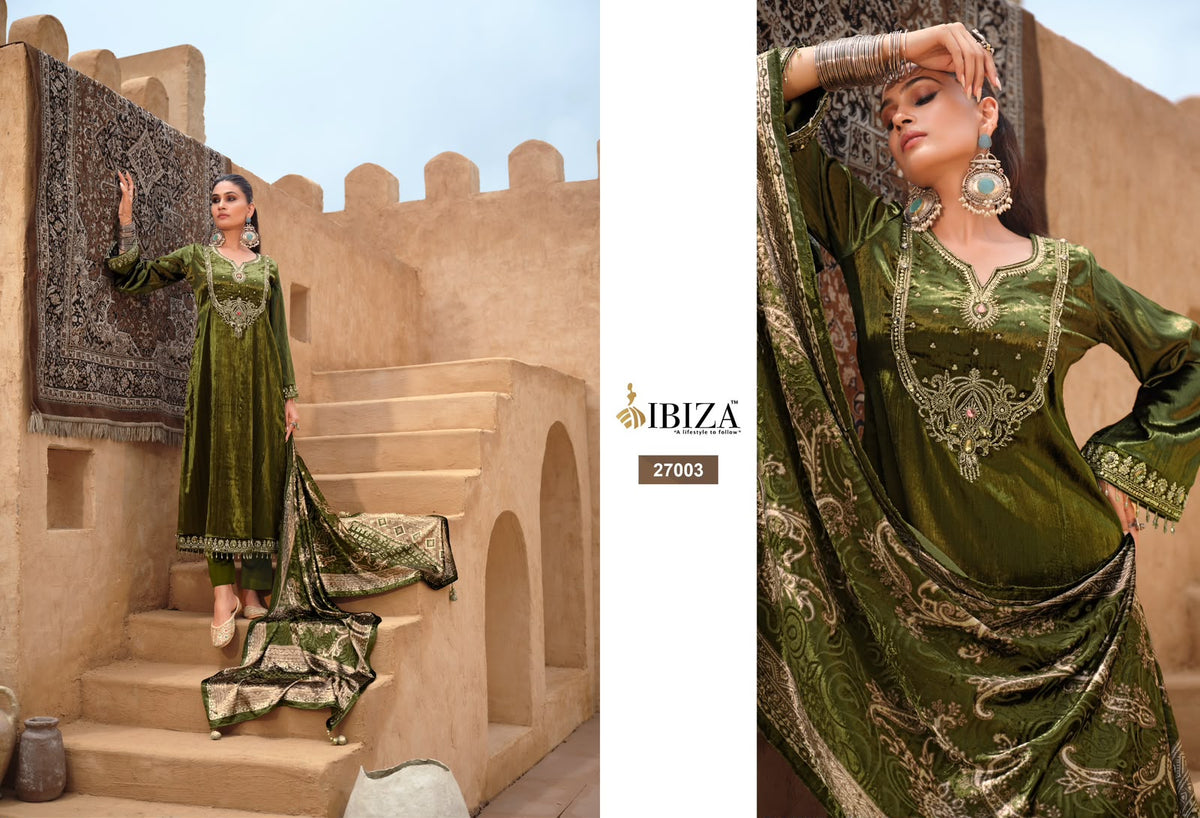 Mehran Ibiza Viscose Velvet Suits Supplier India