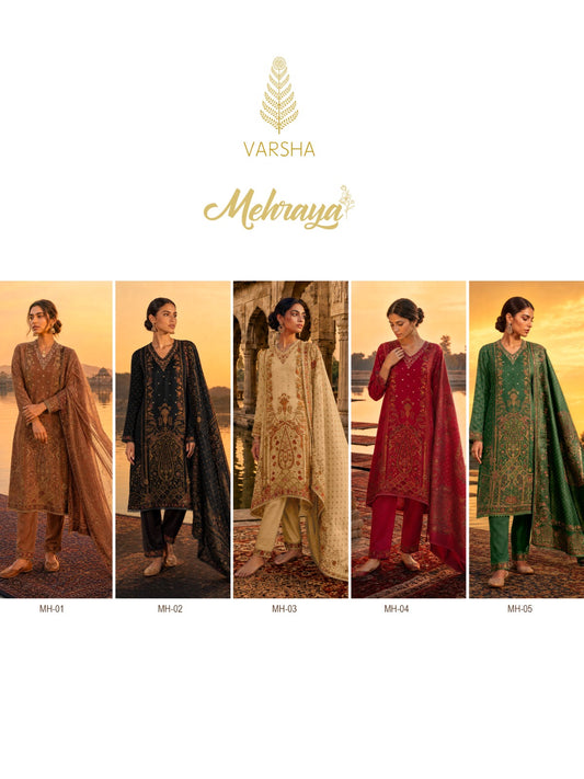Mehraya Varshaa Viscose Muslin Pant Style Suits Exporter India