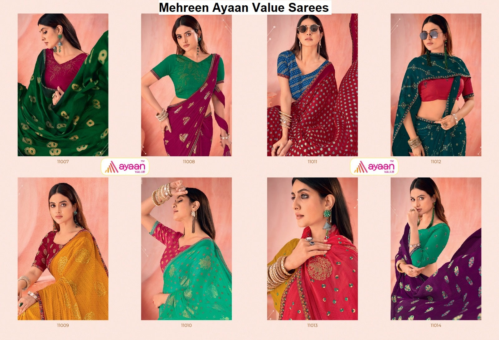 Mehreen Ayaan Value Chiffon Sarees Manufacturer India