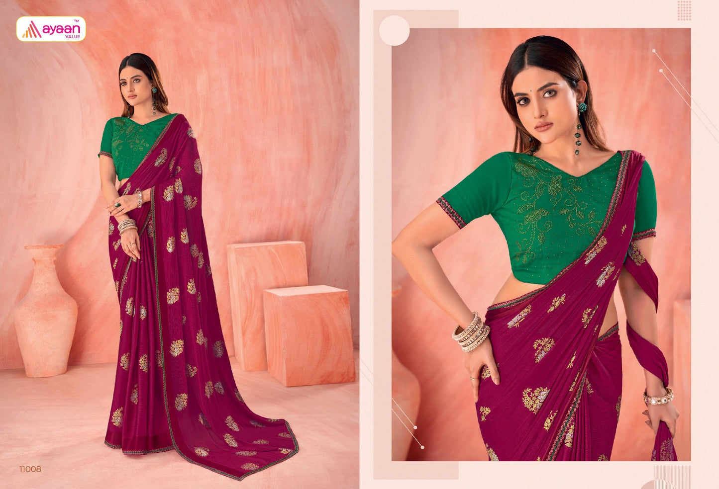 Mehreen Ayaan Value Chiffon Sarees Manufacturer India