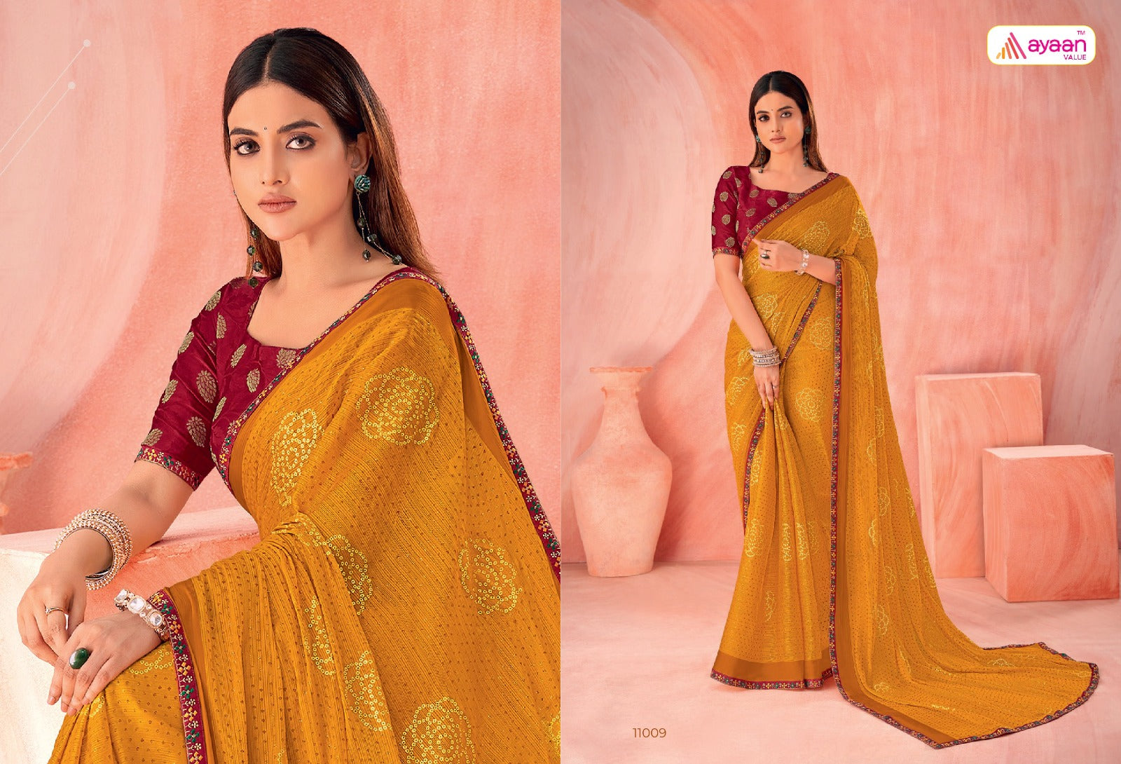 Mehreen Ayaan Value Chiffon Sarees Manufacturer India