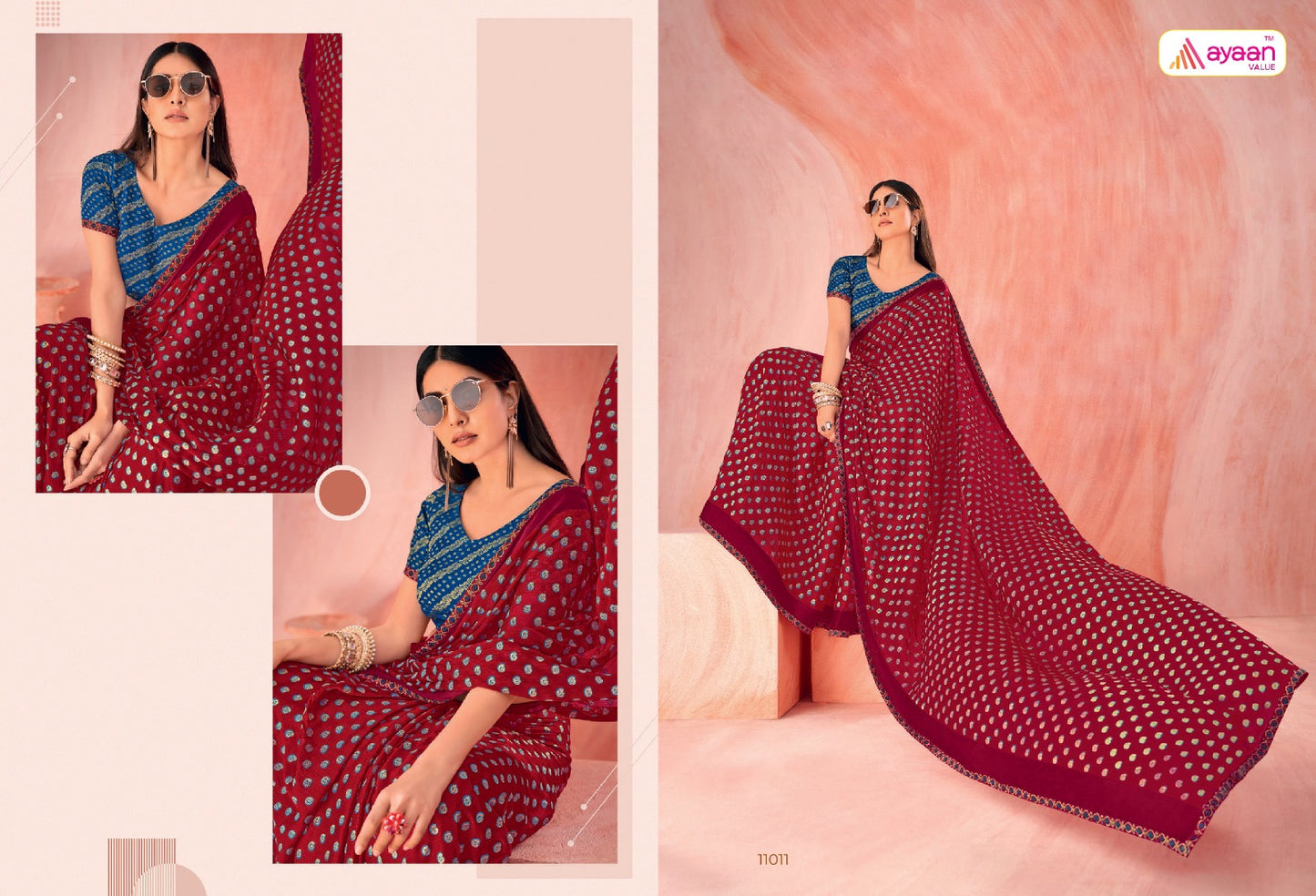 Mehreen Ayaan Value Chiffon Sarees Manufacturer India