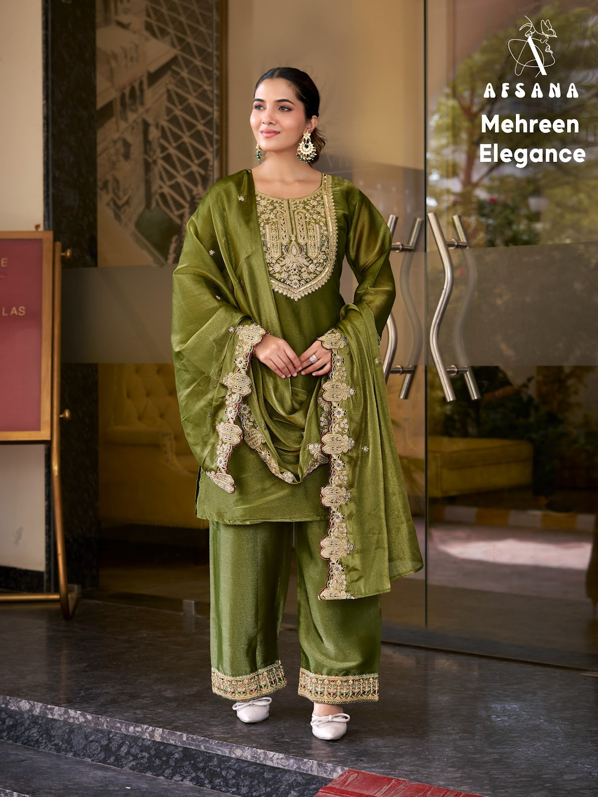 Mehreen Elegance Afsana Silk Pakistani Readymade Suits Wholesale Price