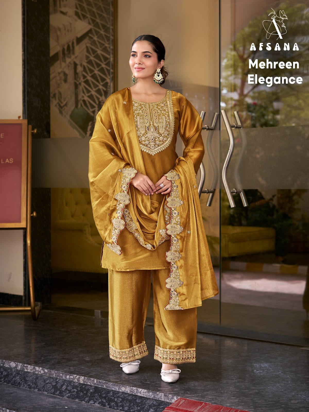 Mehreen Elegance Afsana Silk Pakistani Readymade Suits Wholesale Price