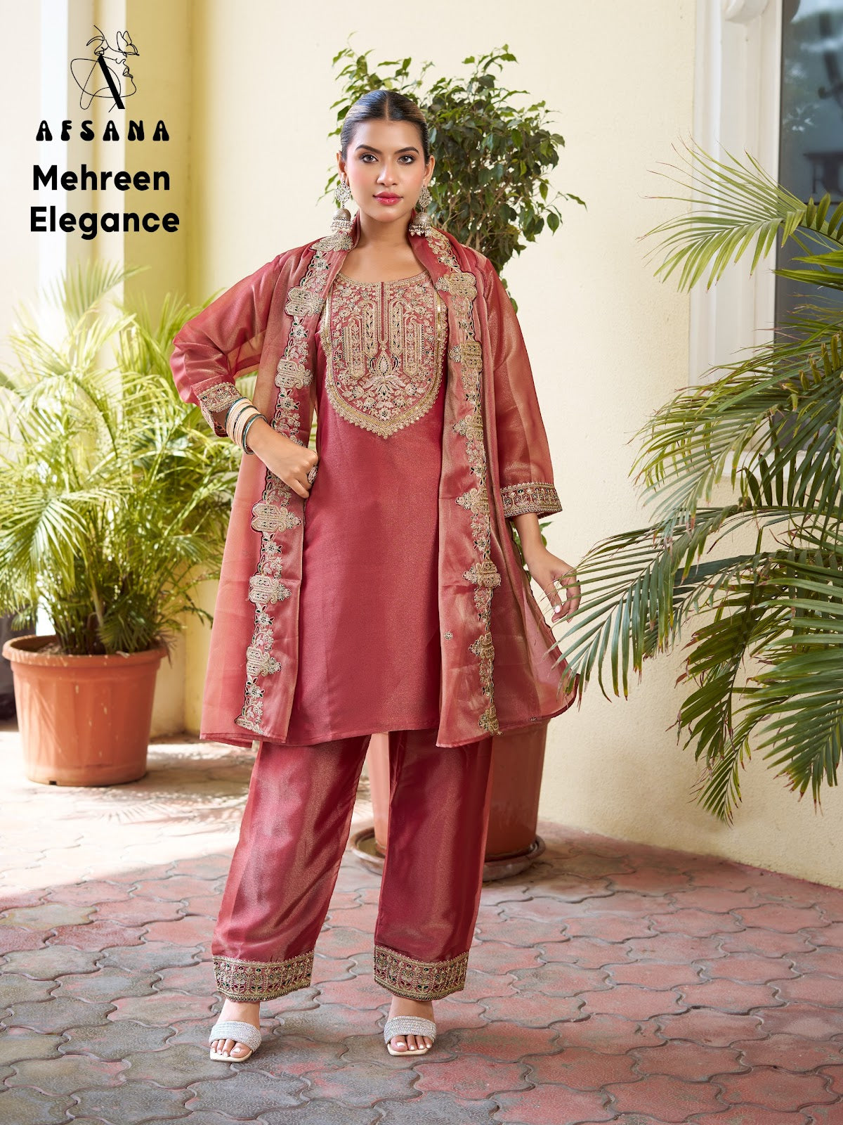 Mehreen Elegance Afsana Silk Pakistani Readymade Suits Wholesale Price