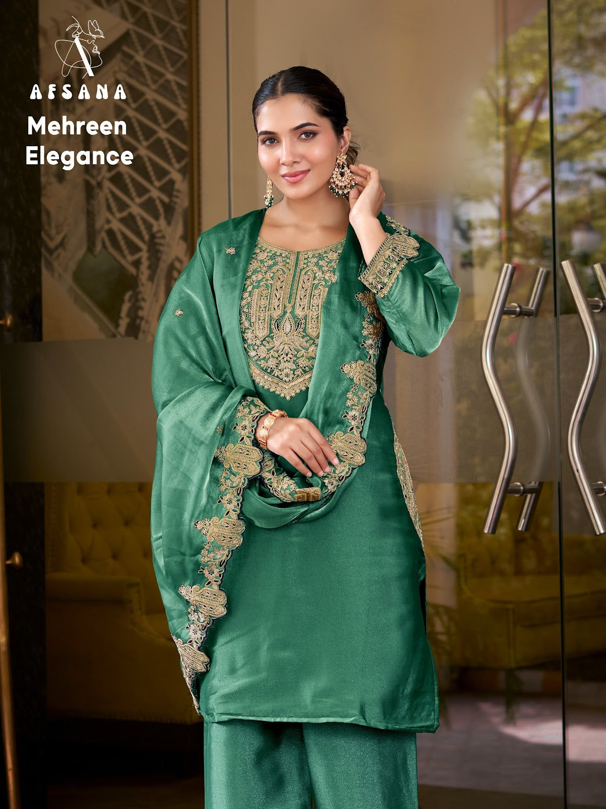 Mehreen Elegance Afsana Silk Pakistani Readymade Suits Wholesale Price