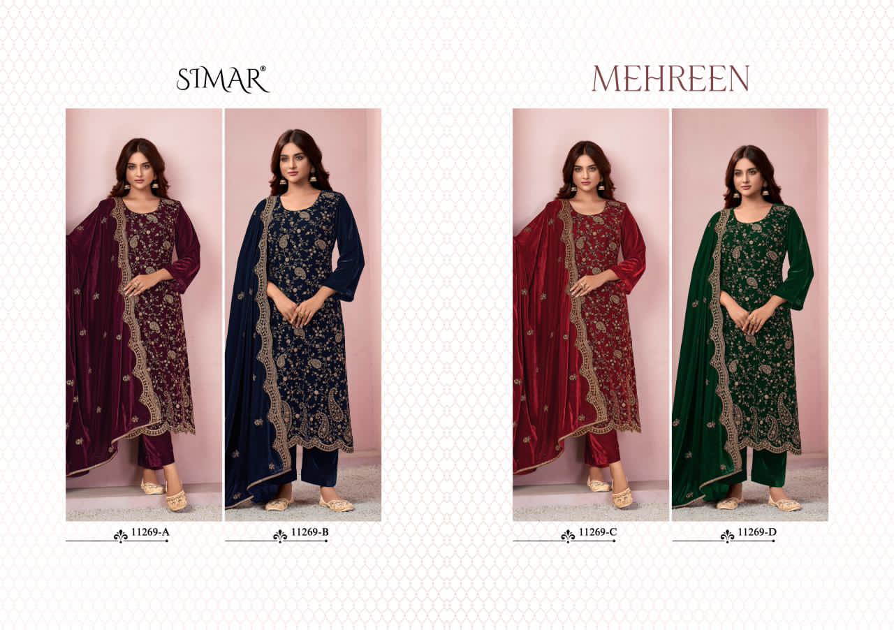 Mehreen Simar Velvet Suits Manufacturer