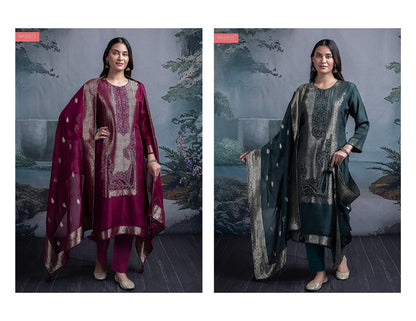 Mehri Naariti Jacquard Pant Style Suits Manufacturer Ahmedabad