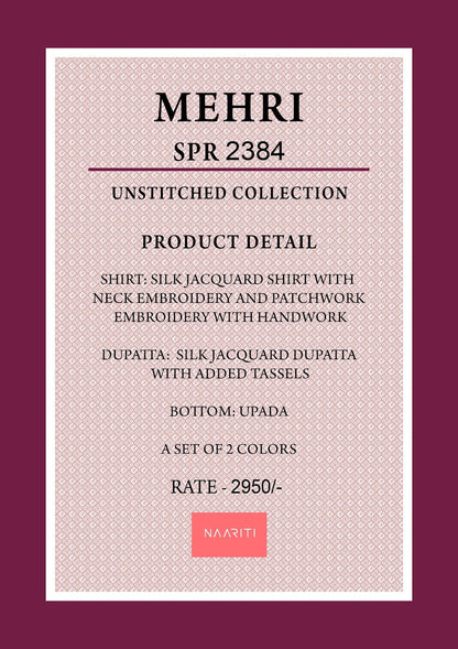 Mehri Naariti Jacquard Pant Style Suits Manufacturer Ahmedabad