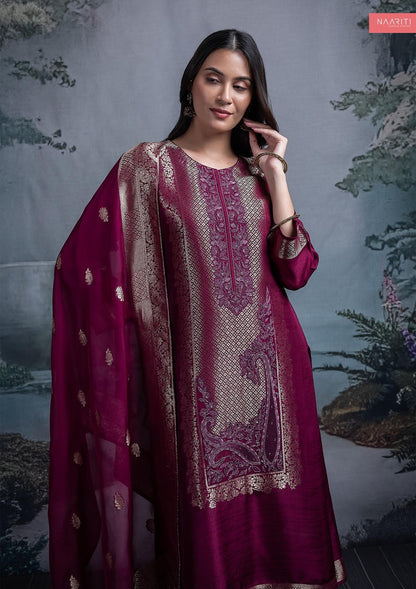Mehri Naariti Jacquard Pant Style Suits Manufacturer Ahmedabad