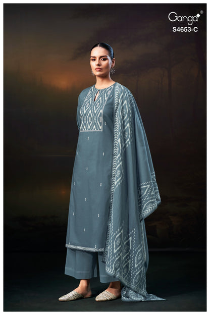 Mehrin 4653 Ganga Cotton Pant Style Suits Manufacturer