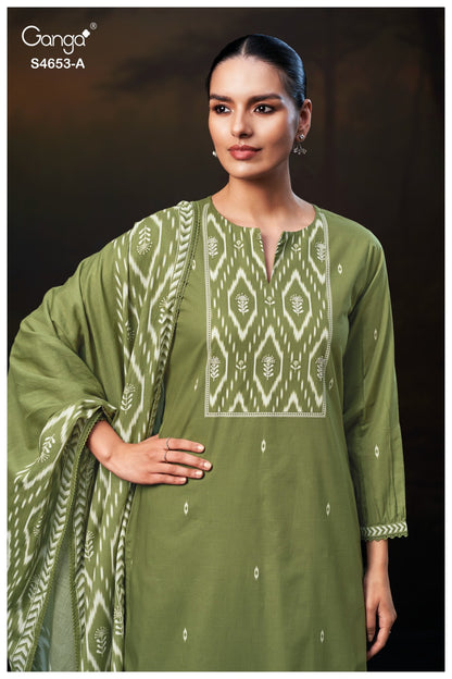 Mehrin 4653 Ganga Cotton Pant Style Suits Manufacturer
