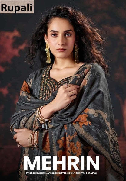 Mehrin Rupali Viscose Pashmina Suits Wholesaler
