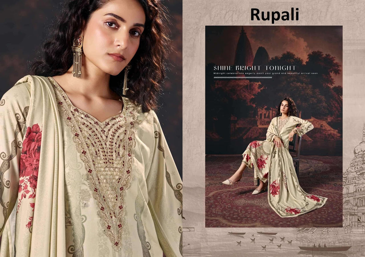 Mehrin Rupali Viscose Pashmina Suits Wholesaler