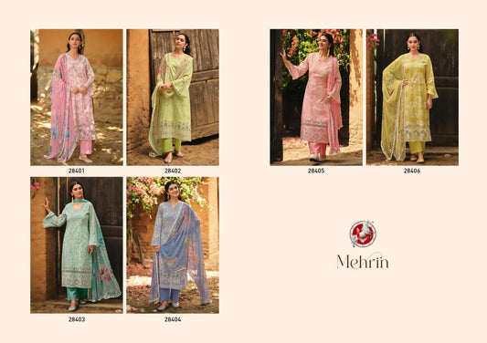 Mehrin Vivek Cotton Lawn Pant Style Suits Wholesaler Gujarat