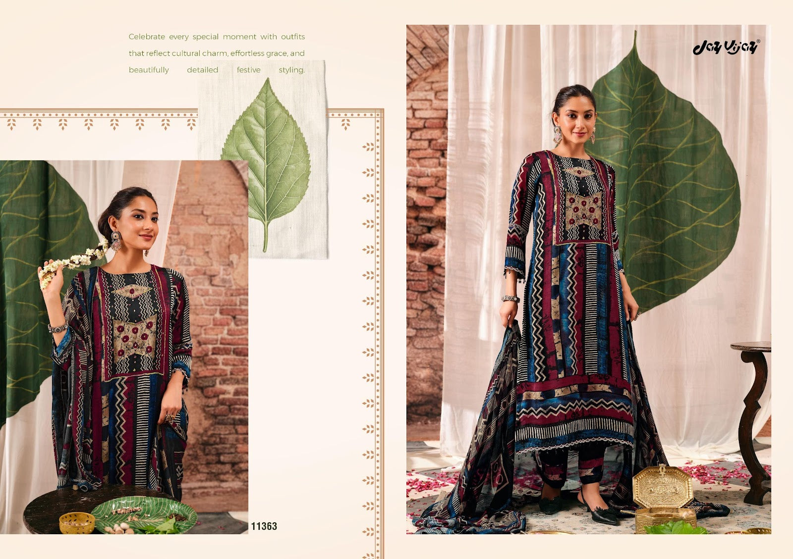 Mehroom Jay Vijay Satin Pant Style Suits Wholesaler Gujarat