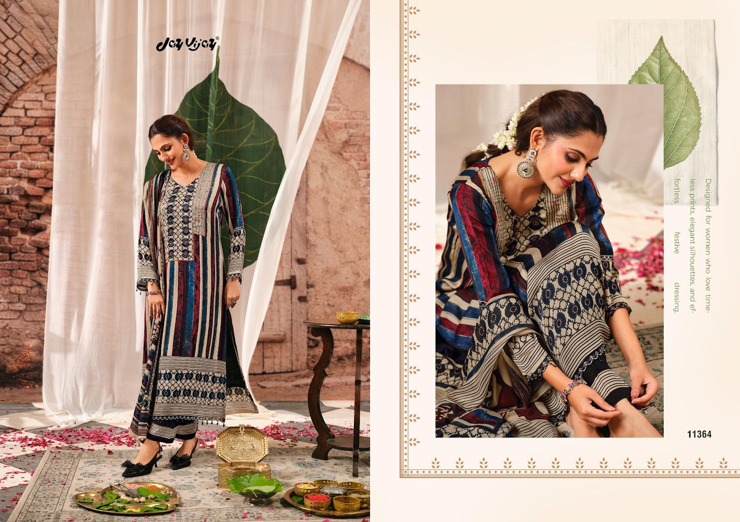 Mehroom Jay Vijay Satin Pant Style Suits Wholesaler Gujarat