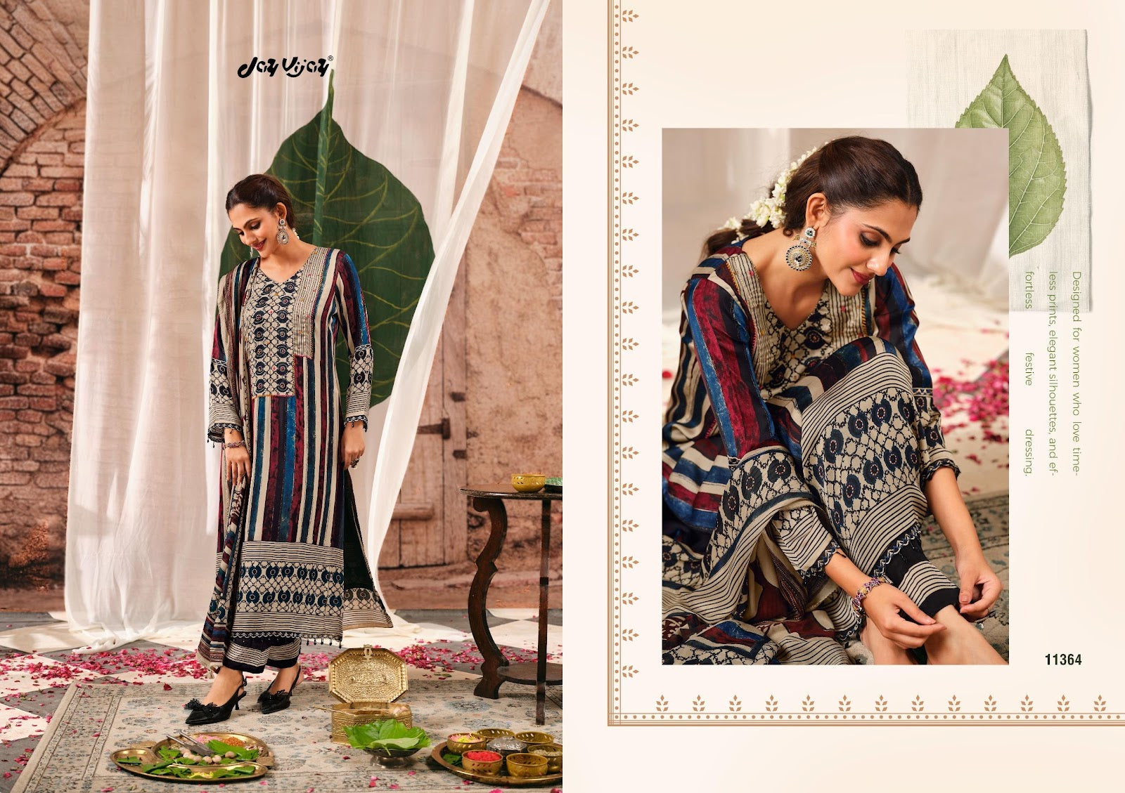 Mehroom Jay Vijay Satin Pant Style Suits Wholesaler Gujarat