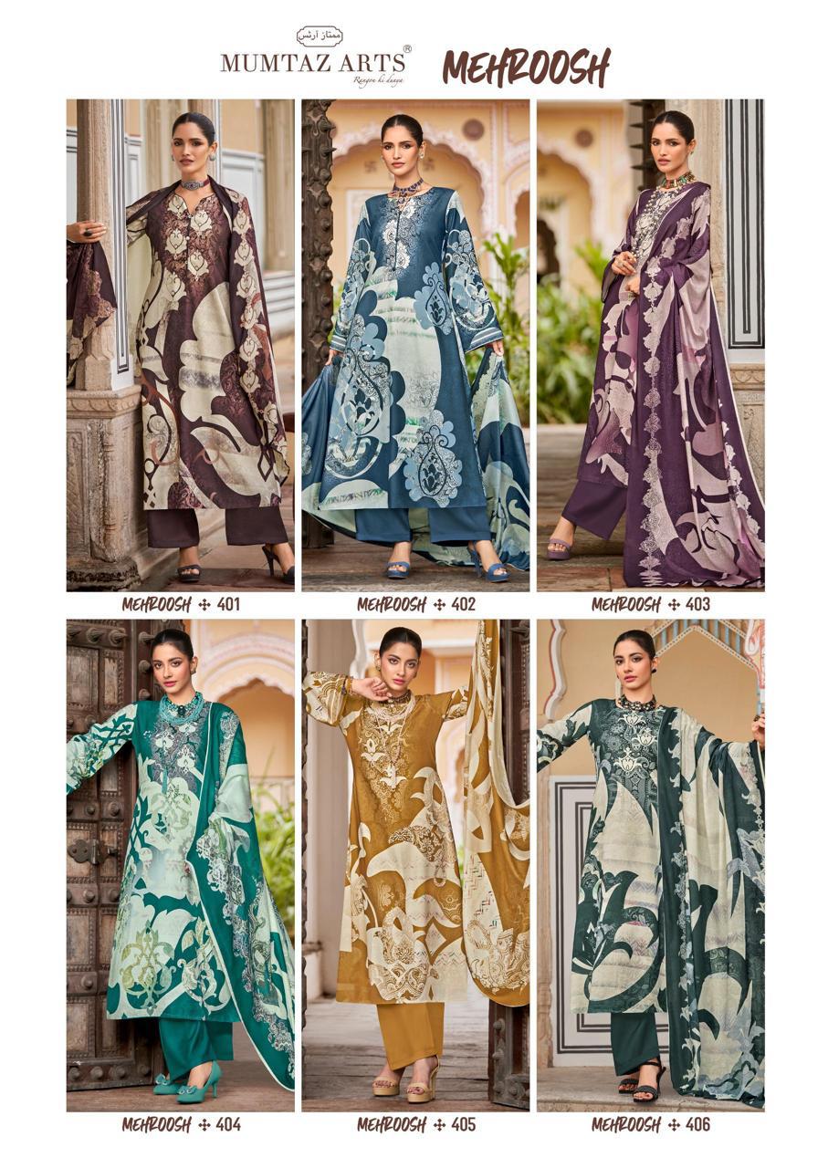 Mehroosh Mumtaz Arts Viscose Pashmina Suits Supplier India