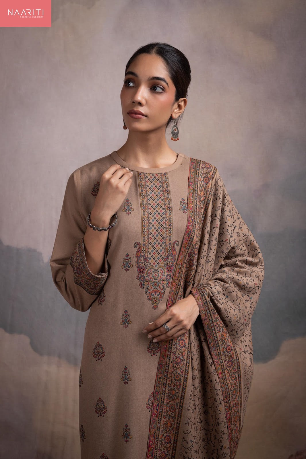 Mehroz Naariti Woven Jacquard Pashmina Suits Wholesale Price