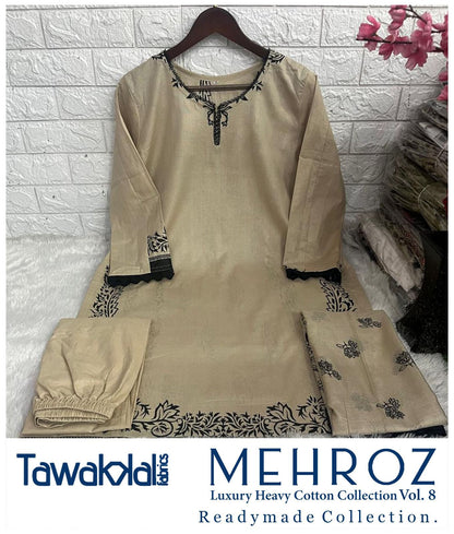 Mehroz Vol 8 Luxury Heavy Cotton Collection Tawakkal Fabrics Karachi Readymade Suits Wholesale Price